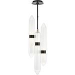 Langston Pendant - Plated Dark Bronze / Clear