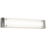 Avanti Bathroom Vanity Light - Satin Nickel / White