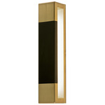 Post Wall Sconce - Satin Brass / Black / White