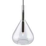 Conic Pendant - Black / Clear