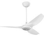 Haiku Universal Mount Outdoor Ceiling Fan with Downlight - White / White