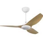 Haiku Universal Mount Outdoor Ceiling Fan with Downlight - White / Caramel Aluminum