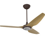 Haiku Universal Mount Outdoor Ceiling Fan with Downlight - Oil Rubbed Bronze / Caramel Aluminum