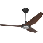 Haiku Universal Mount Outdoor Ceiling Fan with Downlight - Black / Cocoa Aluminum