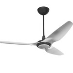 Haiku Universal Mount Outdoor Ceiling Fan with Downlight - Black / Brushed Aluminum