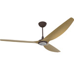 Haiku Universal Mount Outdoor Ceiling Fan with Downlight - Oil Rubbed Bronze / Caramel Aluminum