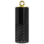 Bryce Perforated Outdoor AR11 Downlight Pendant 12V - Black Brass