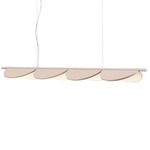 Almendra Linear Pendant - White / Pale Pink Beige