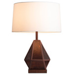 Artifact Table Lamp - Redwood/ Amber / White