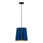 Renata Round Pendant - Black / Blue/ Ash