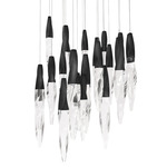 Kindjal Color-Select Round Multi Light Pendant - Black / Crystal