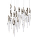 Kindjal Color-Select Round Multi Light Pendant - Polished Nickel / Crystal