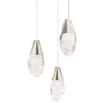 Martini Round Multi Light Pendant - Polished Nickel / Crystal Haze