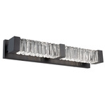 Guild Bathroom Vanity Light - Black / Crystal