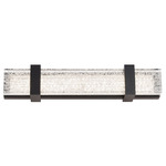 Verandah Bathroom Vanity Light - Black / Crystal