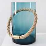 Rope Vessel - Brushed Brass / Pine Tree Green