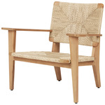 F-Chair Outdoor Lounge Chair - Natural Teak / Faux Wicker