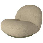 Pacha Outdoor Swivel Lounge Chair - Moss Gray / Outdoor Chevron 034