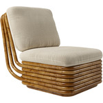 Bohemian 72 Lounge Chair - Antique Gloss Rattan / Outdoor Chevron 034