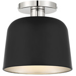 Abigail Ceiling Light Fixture - Polished Nickel / Matte Black