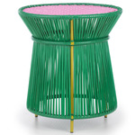 Caribe Side Table - Curry Yellow / Emerald Green/Bubblegum Rose