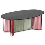 Cartagenas Metal Dining Table - Purple/ Olive Green / Black