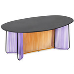 Cartagenas Metal Dining Table - Lilac/ Honey Yellow / Black