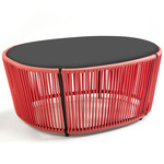 Cartagenas Metal Coffee Table - Coral / Black