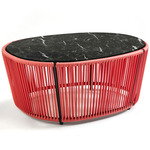 Cartagenas Marble Coffee Table - Coral / Black Marble