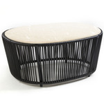 Cartagenas Marble Coffee Table - Black / Cream Marble