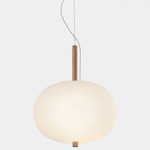 Ilargi Pendant - Light Wood / Opal