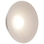 Asia Wall / Ceiling Light - Satin Golden Nickel / White Cotton