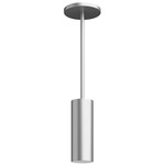 Entra 3 Inch Cylinder Pendant Without Stem - Brushed Aluminum / Brushed Aluminum