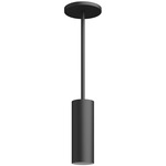 Entra 3 Inch Cylinder Pendant Without Stem - Black / Black