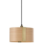 Sushi Pendant - Gold / Natural Beech Wood