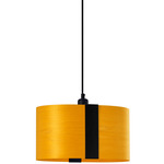 Sushi Pendant - Matte Black / Yellow Wood