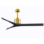 Mollywood Ceiling Fan - Brushed Brass / Matte Black