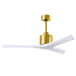 Mollywood Ceiling Fan - Brushed Brass / Matte White