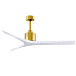 Mollywood Ceiling Fan - Brushed Brass / Matte White