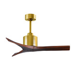 Mollywood Ceiling Fan - Brushed Brass / Walnut Tone