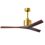 Mollywood Ceiling Fan - Brushed Brass / Walnut Tone