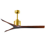 Mollywood Ceiling Fan - Brushed Brass / Walnut Tone