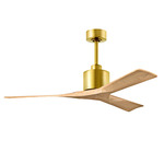 Nan Ceiling Fan - Brushed Brass / Light Maple