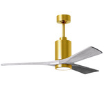 Patricia Ceiling Fan With Light - Brushed Brass / Barn Wood