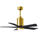 Patricia Ceiling Fan With Light - Brushed Brass / Matte Black