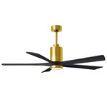 Patricia Ceiling Fan With Light - Brushed Brass / Matte Black