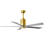 Patricia Ceiling Fan With Light - Brushed Brass / Barn Wood