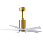 Patricia Ceiling Fan With Light - Brushed Brass / Matte White