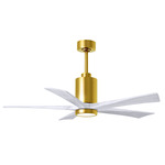 Patricia Ceiling Fan With Light - Brushed Brass / Matte White