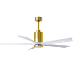 Patricia Ceiling Fan With Light - Brushed Brass / Matte White